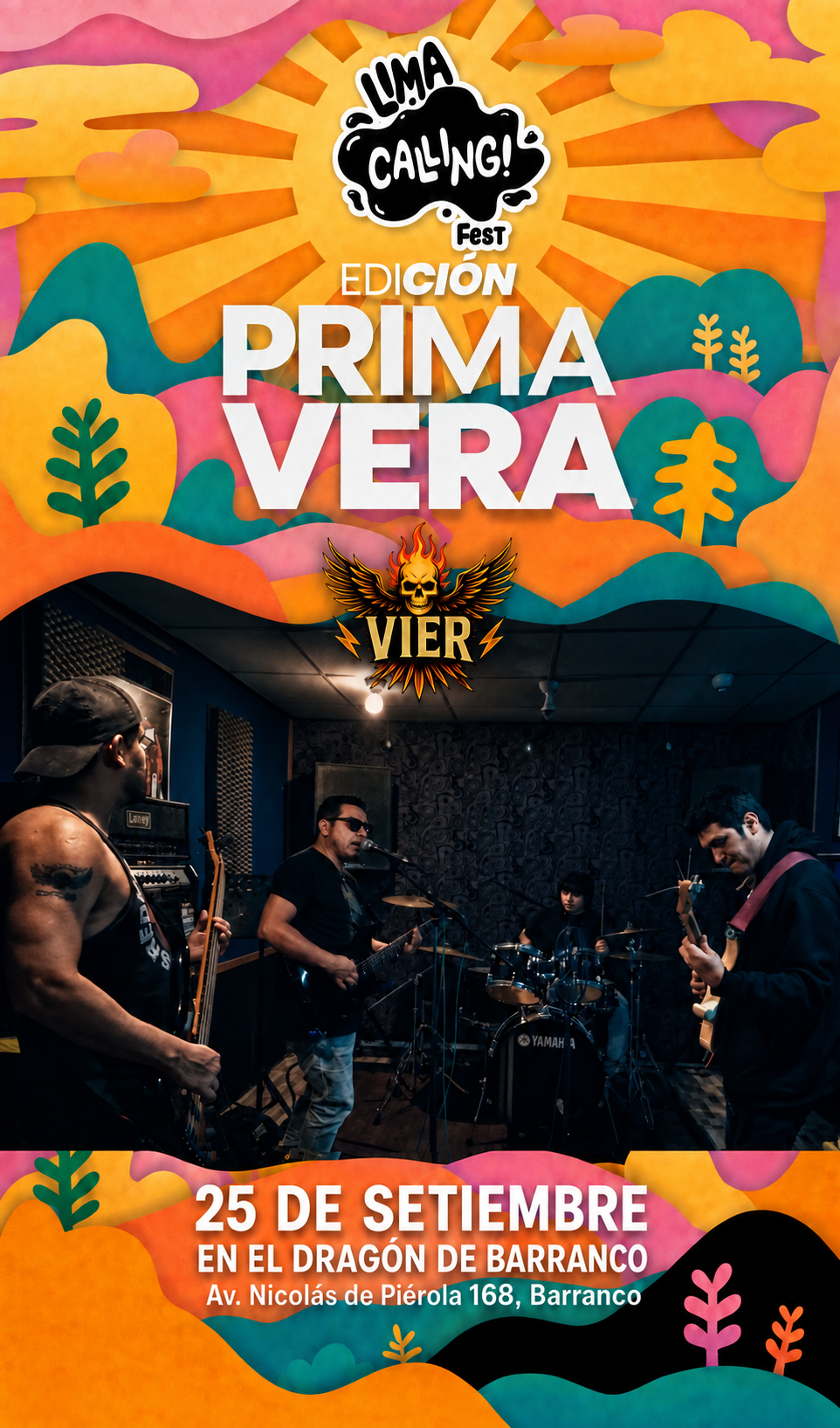 Afiche de Lima Calling Fest — Edición Primavera